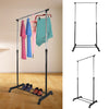 Adjustable Mobile Tidy Clothes Rail Coat Garment Hanging Rack Shoe Storage Stand