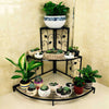 3 Tier Metal Plant Shelf Rack Garden Balcony Corner Flower Pots Display Stand