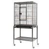Large Metal Rolling Bird Parrot Cage Play Stand Budgie Canary Cockatiels Aviary