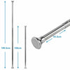 50-240cm Spring Loaded Net Voile Extendable Tension Shower Curtain Rail Pole Rod
