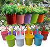 10 Pack Hanging Flower Pot Balcony Deck Wall Fence Plant Planting Barrel Planter