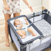 Portable Travel Cot 3 IN 1 Folding Baby Bassinet Activity Playpen Changing Table