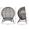 Egg Chair with Soft Cushion Steel Garden Patio Basket Chair for Indoor Outdoor