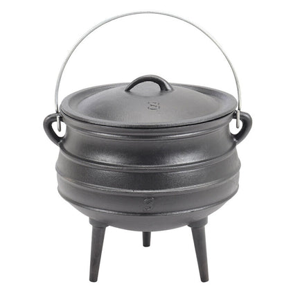 Pre-Seasoned Cast Iron Outdoor/Camp Dutch Oven Potjie Stew Pot Fire Cooking Pot