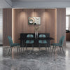 Mondeer Dining Room Sets Dining Table and 4/6 Upholstered Chairs with Metal Legs