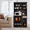 5-Position Adjustable Kitchen Pantry Buffet Cabinet Microwave Storage Cabinet