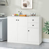 3-Door Storage Cabinet Buffet Cabinet w/ 2 Drawers Sideboard Kitchen Hallway