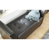Window Ottoman Storage Blanket Box Bench Stool Chest Trunk Seat Chair Pu Black