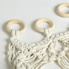 Handwoven Macrame Curtains Window Pannels with Wood Rings for Bedroom Doorways