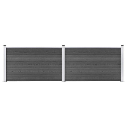 Fence Panel Set WPC 353x105 Black O9W6