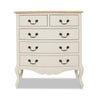 Juliette Shabby Chic Champagne chest of drawers. 5 Drawer Chest ASSEMBLED