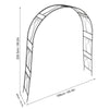 Garden Arch Wrought Iron Archway Support for Climbing Plants Wedding Decoration