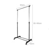 Adjustable Mobile Tidy Clothes Rail Coat Garment Hanging Rack Shoe Storage Stand