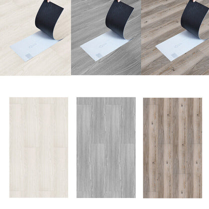 36Pcs Wood Effect Vinyl Flooring Tile Self Adhesive Peel and Stick Home/Office