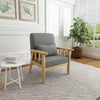 Mondeer Armchair Sofa Couch Linen Solid w/ Cushion Lounge Living Room Dark Gray