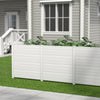 2-Pack Outdoor Picket Fence PVC Privacy Fence Panels with 3 Cuspidal Foot Stakes