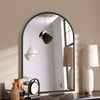 Window Shape Wall Mounted Mirror Bathroom Bedroom Makeup Dressing Mirror Black