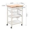 Mobile Kitchen Island Trolley Cart Storage Home Restaurant Serving Rack Carts