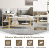 Set of 2 Coffee Nesting Table Set Detachable 2-Tier Sofa Side Table Faux Marble