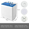 Twin Tub Washing Machine 2-in-1 Washer &Spin Dryer Semi-automatic Laundry Washer