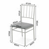 Foldable Dining Table and Chairs PU Leather Padded Seat Kitchen Home Furniture
