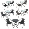 Three-Piece Rattan Garden Furniture 2 Seat Bistro Table Chair Outdoor Patio Set