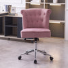 Swivel Computer Desk Chair Velvet Upholstered Button Back Office Executive Chair
