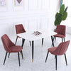 4x Velvet Dining Chairs Padded Seat Retro Metal Legs Office Kitchen Lounge Chair