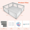 Large Baby Playpen Kids Activity Center w/ 50 PCS Ocean Balls Infant Safety Gate