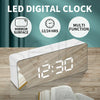 Digital LED Large Display Alarm Clock USB Charging Operated Mirror Face Design