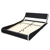 King Size Double Bed Frame Modern PU Leather Upholstered Platform Bed Frame 5FT