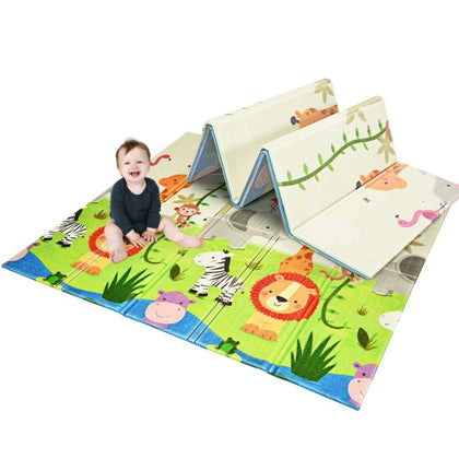 Foldable Baby Play Mat Double-Sided Crawling Mat Waterproof Large Foam Playmat