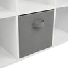 White 3 Tier 6 Cube Storage Bookcase Shelf Display Unit Grey Fabric Shelving Box