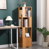 136cm Slim 4-Tier Bookcase Corner Display Cabinet Storage Shelf Cupboard Tall