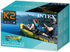 Intex Explorer K2 2 Person Inflatable Kayak Canoe Paddle Boat with Pump and Oars