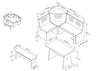 Corner Dining Set L Shaped Diner With Bench Booth Kitchen Trestle Solid Pine