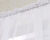 High Quality Voile Curtain 1/2 Panels Slot Top Solid Sheer White