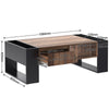 Modern Wooden Coffee Table With Storage Drawer Shelf Living Room Furniture QF
