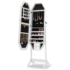 3-in-1 Jewelry & Makeup Storage Cabinet Organizer w/Full Length LED Mirror