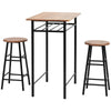 3er Set Bar Table Stools Set Kitchen Dining Room Bistro Table and 2 Barstools