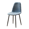 Velvet Dining Chairs Padded Seat Metal Legs High Back Living Home Office BN Blue