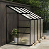 Half Walk-in Greenhouse Alu with Base Frame Lean to Wall Grow House Garden Shed