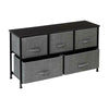 Chest of 5 Drawers Storage Wardrobe Cabinet Fabric Drawers & Metal Frame Hallway