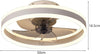 LED Ceiling Fan Light Dimmable Living Room Chandelier Lamp With Remote Control