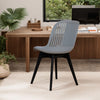4x Plastic Chairs Dining Living Rooom Kitchen Office Lounge Seat Breathable Back