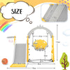 4 in 1 Kids Slide Toddler Slide Climber & Swing Set with Basketball Hoop NS