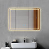 Bluetooth Bathroom Mirror with LED Light 3 Colors Touch Sensor Demister Pad