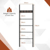 5-Tiers Blanket Ladder Wall leaning Display Shelf Industrial Blanket Holder Rack