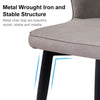 2/4/6pcs Dining Chairs Set Faux Leather Seat Back Metal Legs Kitchen Chair