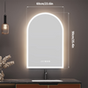 Illuminated LED Bathroom Mirror with Demister Sensor Clock Temperature Display